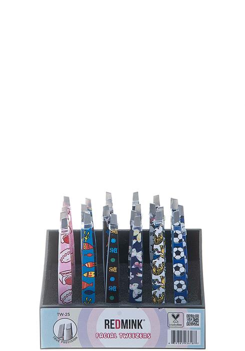 MULTI PRINT DESIGN FACIAL TWEEZERS 24 PCS