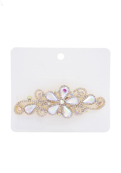 CRYSTAL RHINESTONE FLORAL SHAPE TIARA