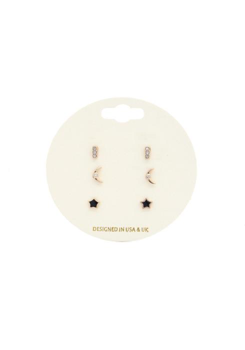 MOON STAR STUD EARRING SET