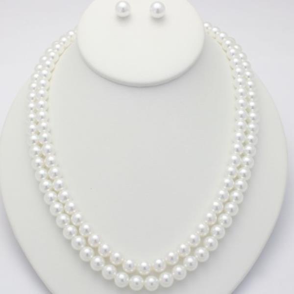 PEARL BEAD LAYERED NECKLACE