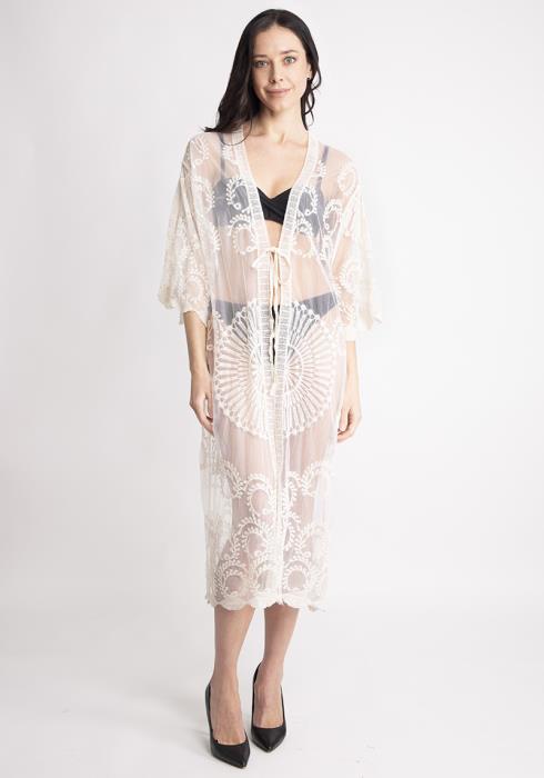 LACE COVER UP WITH TIE-KNOT CLOSURE