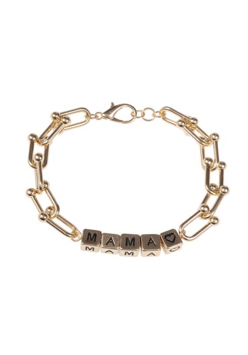 METAL U CHAIN MAMA LOVE XOXO LETTER BRACELET