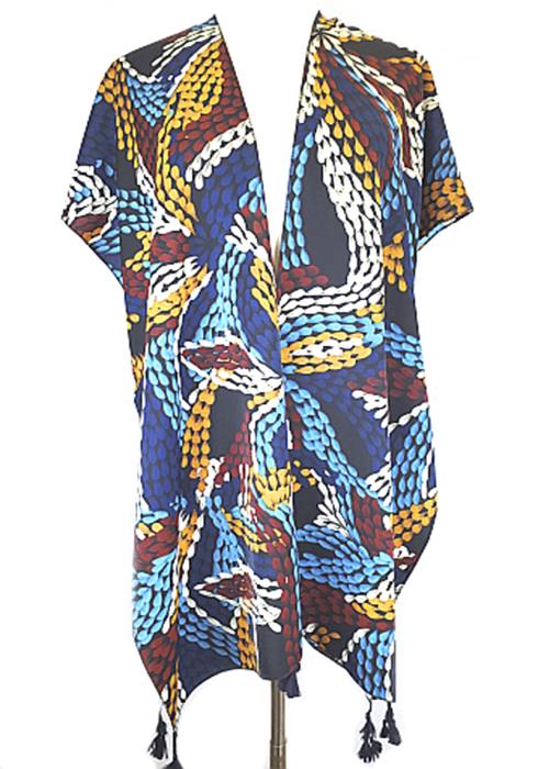 FASHION PATTERN PRINT COVER UP KIMONO