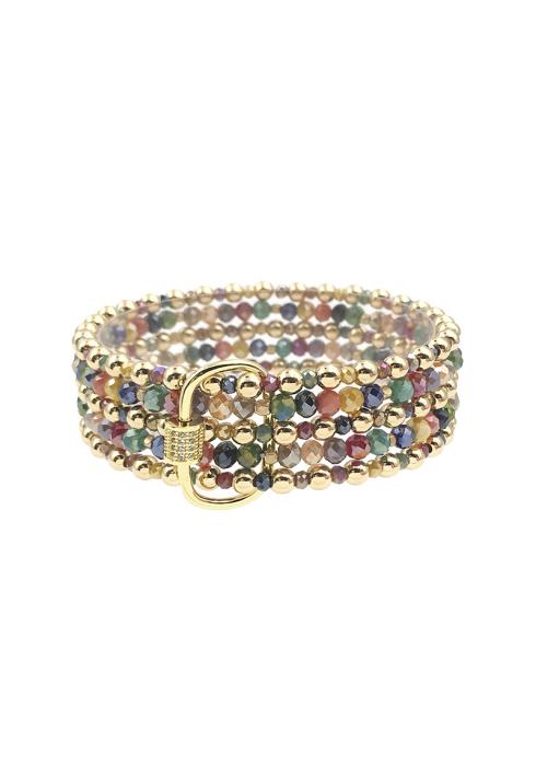 METAL GLASS BEAD BRACELET