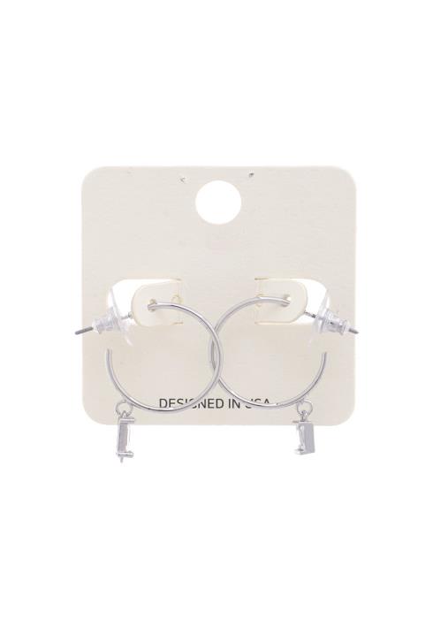 RHINESTONE OPEN CIRCLE EARRING