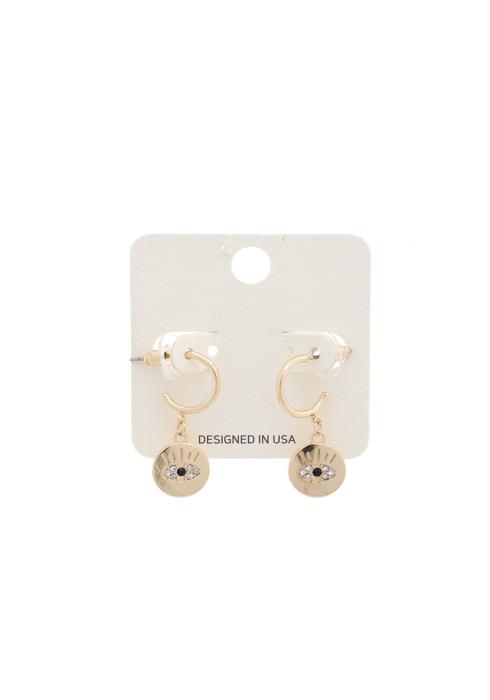 EYE DISC METAL EARRING