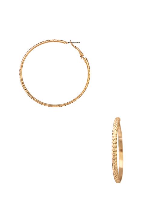 FASHION METAL ROUND HOOP EARRING