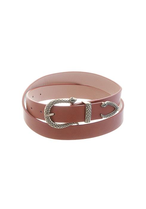 SMOOTH METAL SNAKE PATTERN BUCKLE BELT