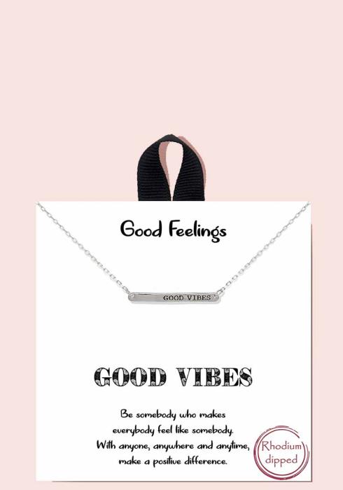 18K GOLD RHODIUM DIPPED GOOD FEELINGS NECKLACE