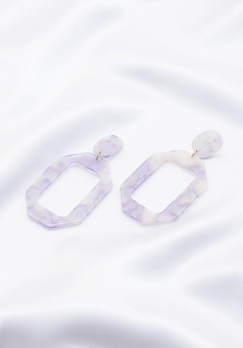 GEOMETRIC ACETATE DANGLE EARRING