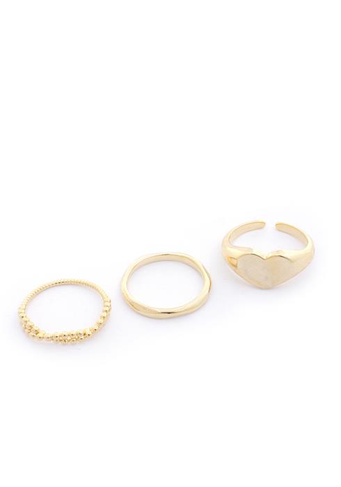 HEART SHAPE METAL RING SET