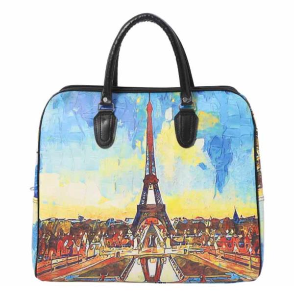 FASHION EIFFEL TOP PRINT TOTE BAG FOR TRAVEL