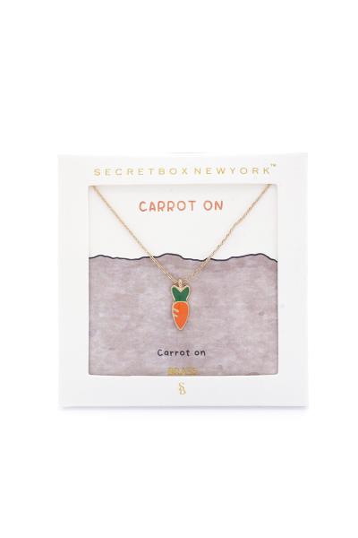 CARROT CHARM BRASS NECKLACE