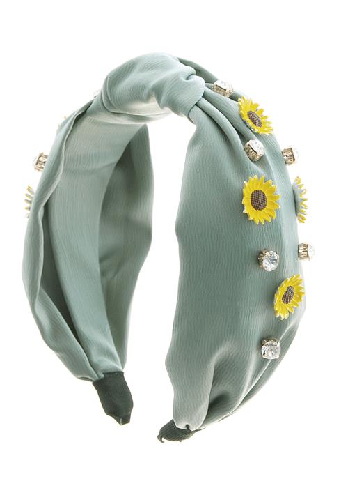 SUNFLOWER CRYSTAL HAIR HEADBAND
