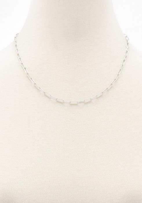 DAINTY OVAL LINK METAL NECKLACE