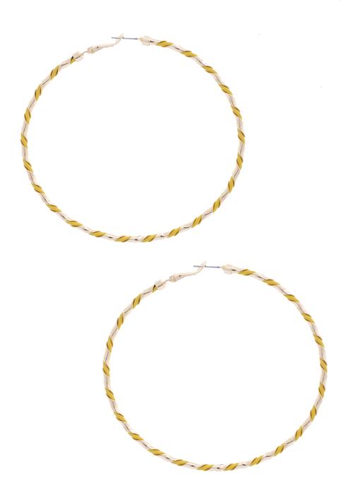 TWISTED METAL HOOP EARRING