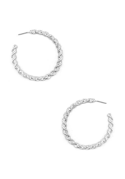 TWISTY METAL OPEN CIRCLE EARRING