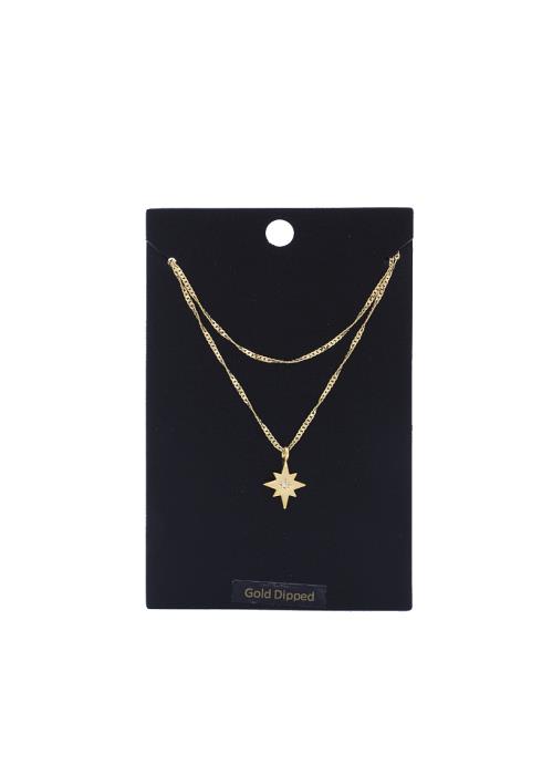 NORTHERN STAR CHARM GOLD DIPPED LAYERED NECKLACE
