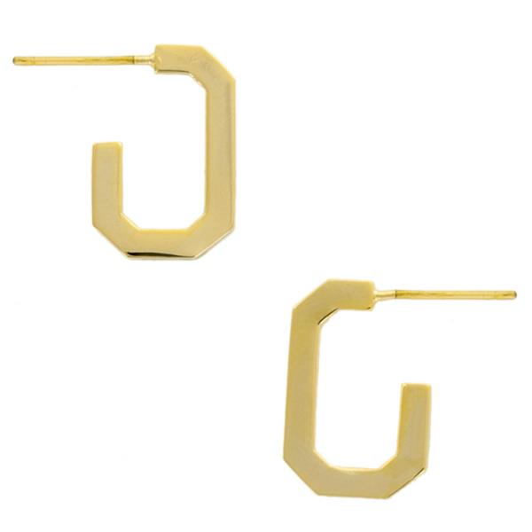 GEOMETIRC SHAPE GOLD DIPPED EARRING