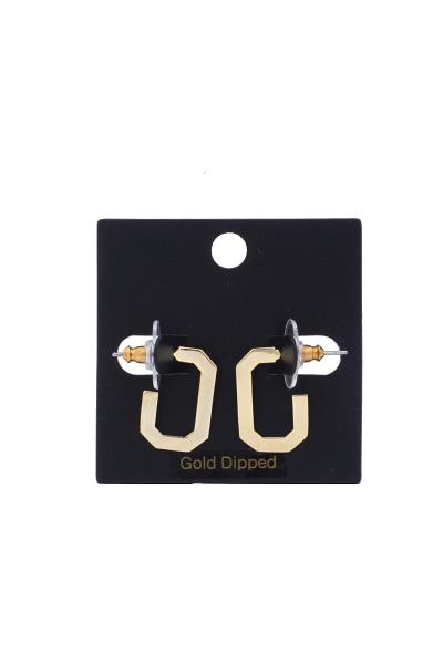 GEOMETIRC SHAPE GOLD DIPPED EARRING