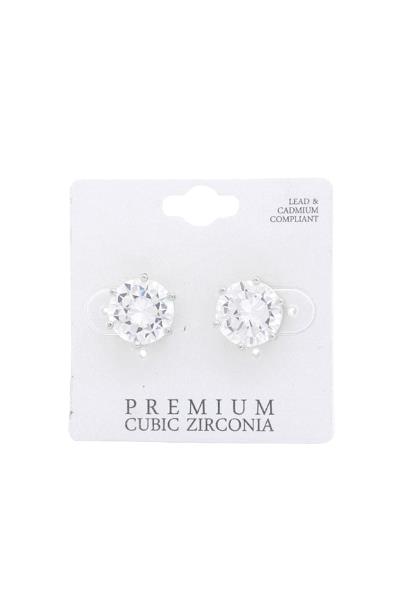 CUBIC ZIRCONIA STUD EARRING