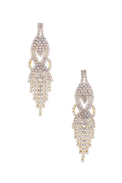 RHINESTONE DANGLE DROP EARRING