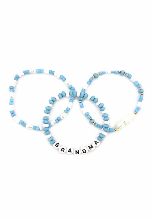 FASHION SEED BEAD GRANDMAMA STRETCH BRACELET