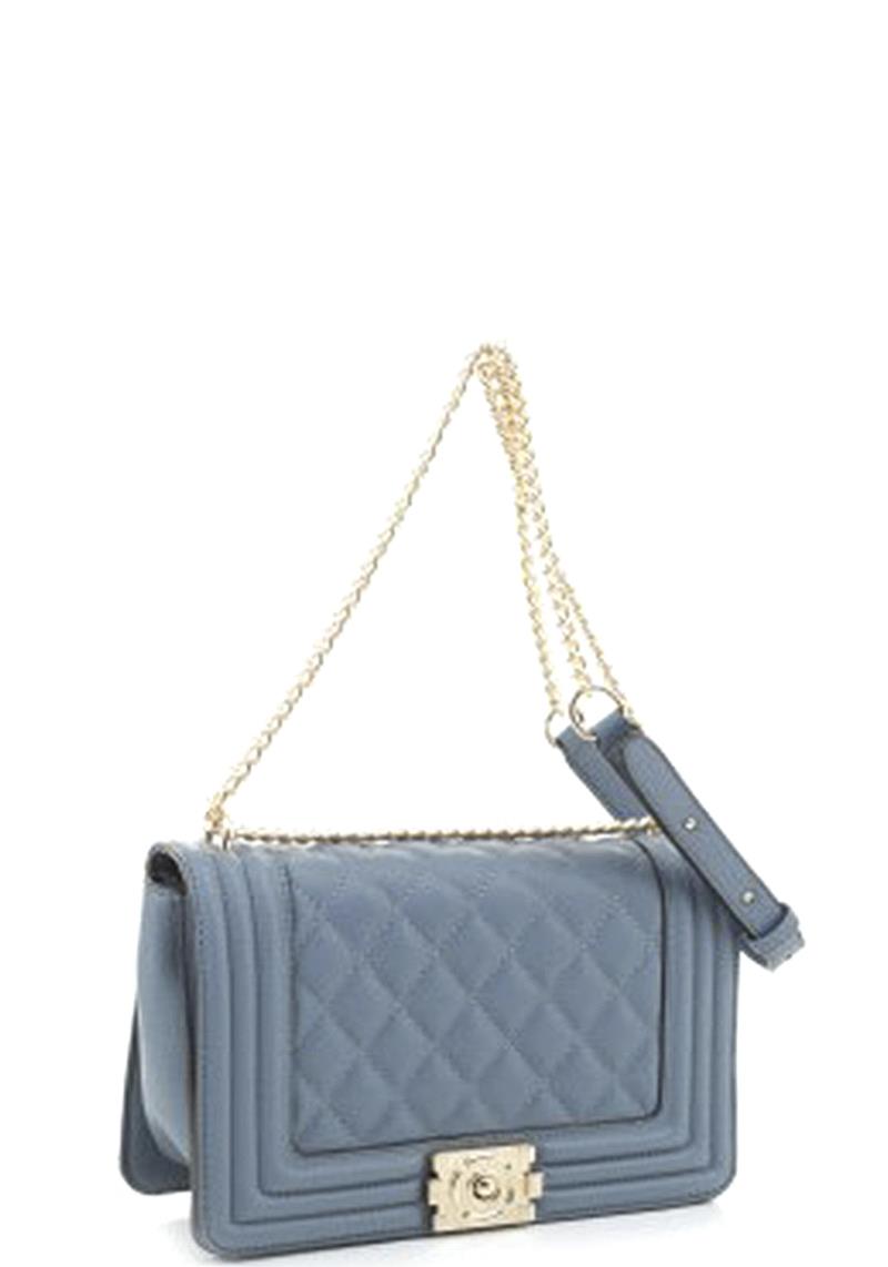 QUILTED DESIGN CHAIN CROSSBODY BAG