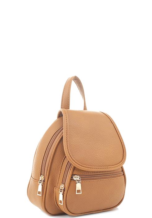 PLAIN ZIPPER BACKPACK