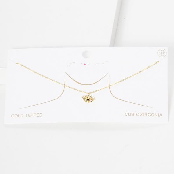 EVIL EYE CHARM GOLD DIPPED NECKLACE