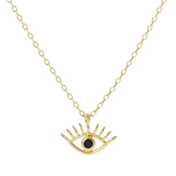 EVIL EYE CHARM GOLD DIPPED NECKLACE