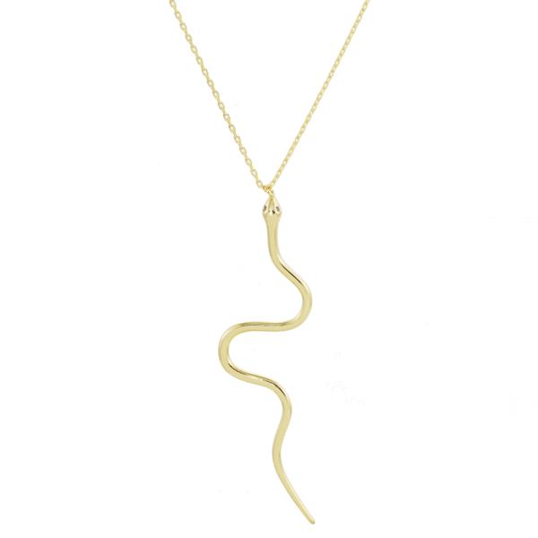 SNAKE PENDANT GOLD DIPPED NECKLACE