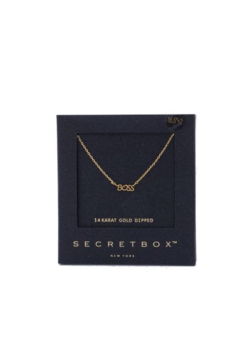 BOSS 14K GOLD DIPPED NECKLACE