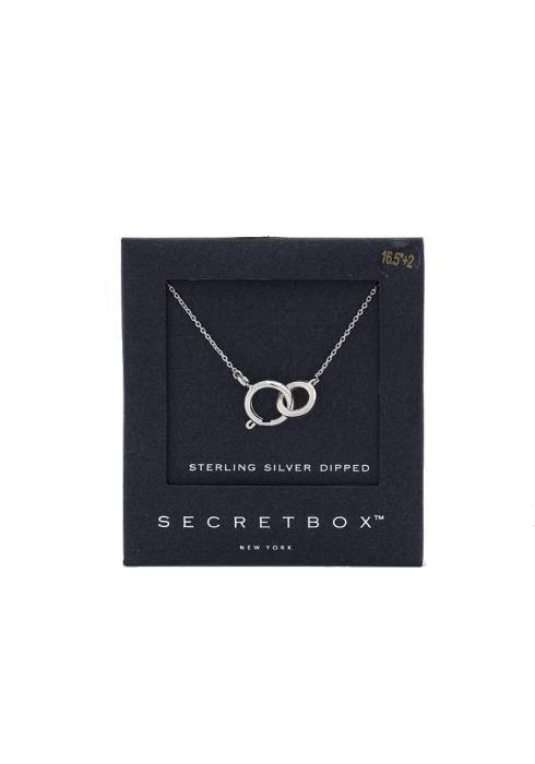 DOUBLE CIRCLE LINKED 14K GOLD DIPPED NECKLACE