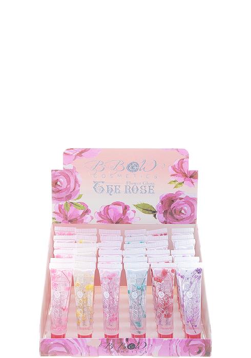 BB AND W COSMETICS THE ROSE FLOWER LIP GLOSS 36 PCS