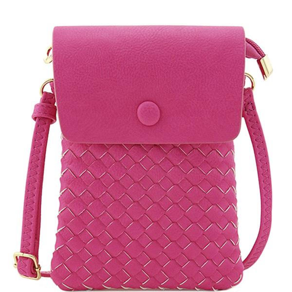 MODERN FASHION CHECKERED DESIGN CROSSBODY BAG