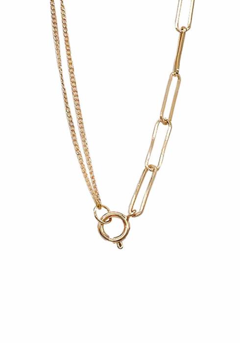 METAL TWO STYLE CHAIN NECKLACE