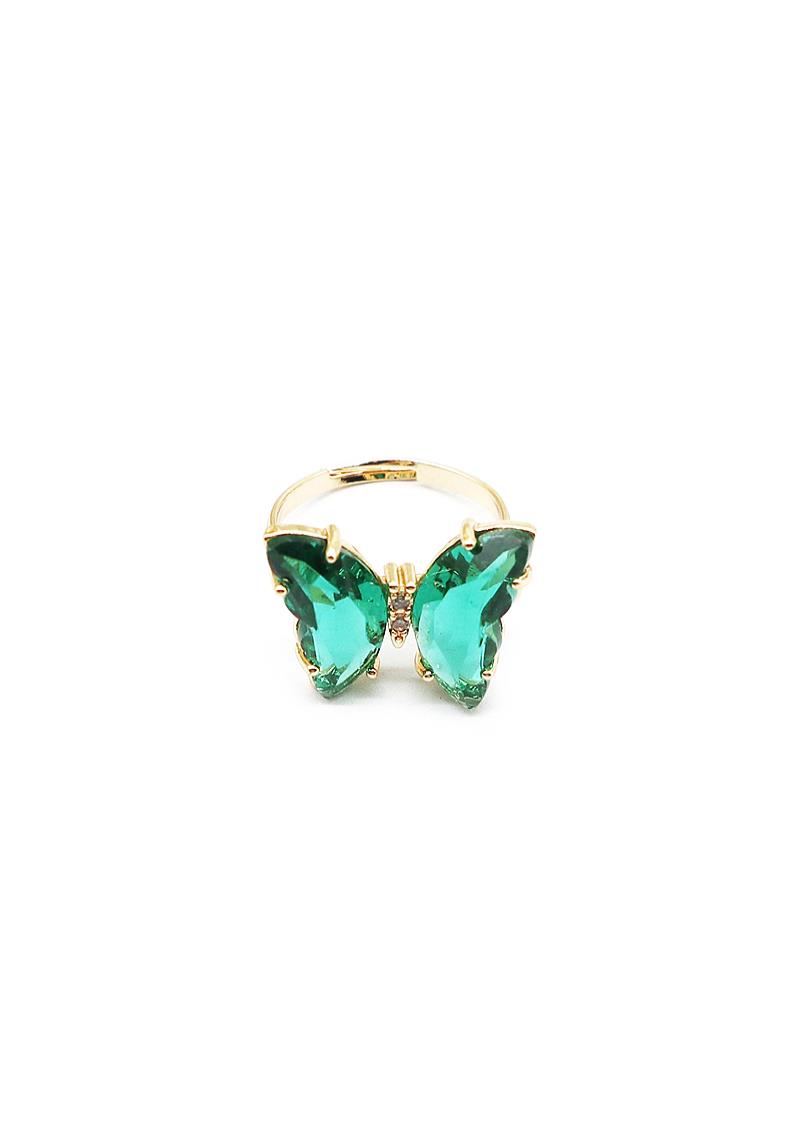FASHION BUTTERFLY CRYSTAL STONE RING