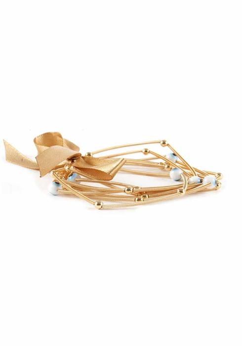 METAL BAR EVIL EYE STRETCH BRACELET SET