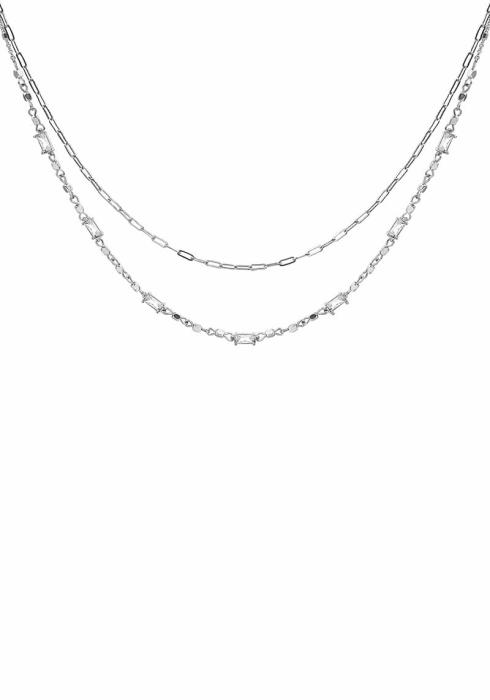 2 LAYERED METAL CHAIN NECKLACE