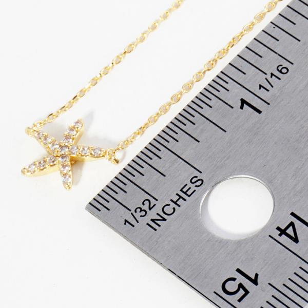 RHINESTONE STAR FISH GOLD DIPPED ANKLET