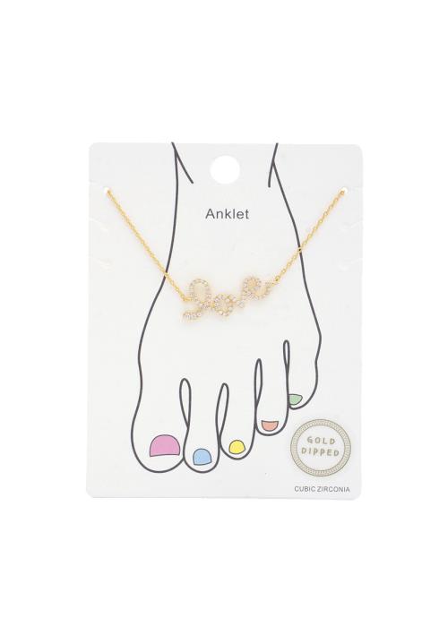 LOVE GOLD DIPPED ANKLET