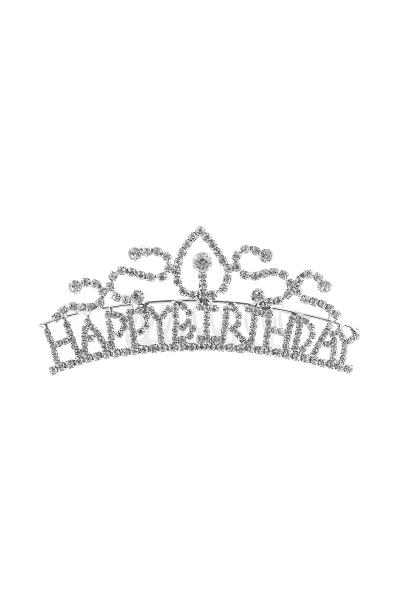 HAPPY BIRTHDAY RHINESTONE CROWN TIARA