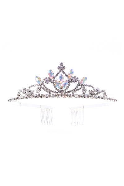 CRYSTAL ROYAL METAL TIARA