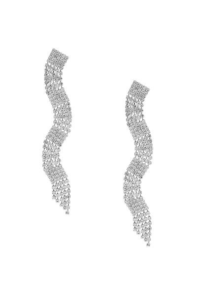 RHINESTONE SWIRL DESIGN EARRING