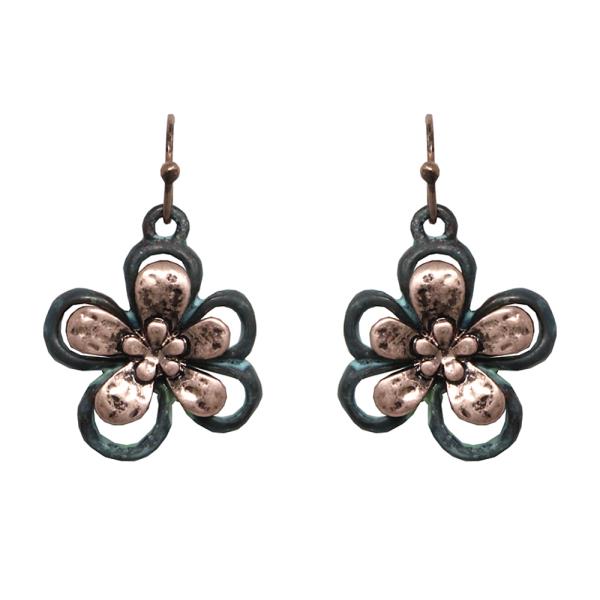 WESTERN STYLE FLOWER DANGLE EARRING