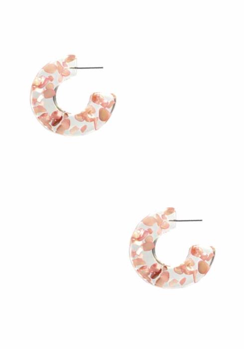 RESIN MINI HOOP EARRING