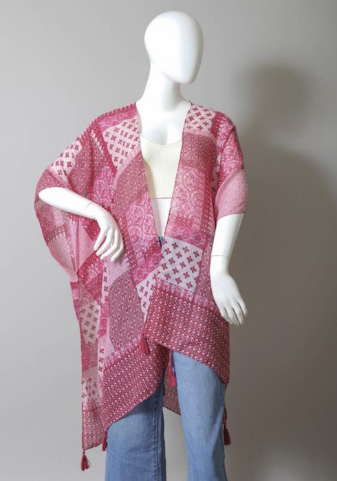 COLOR GRADED BOHEMIAN PATCHWORK KIMONO
