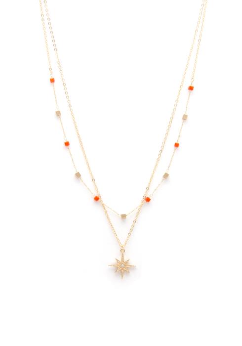 NORTHERN STAR BEAD LAYERED NECKLACE
