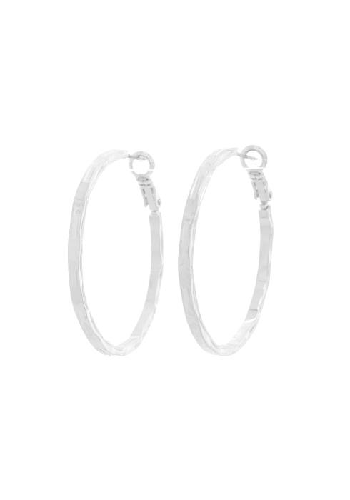 SQUARE EDGE HOOP EARRING